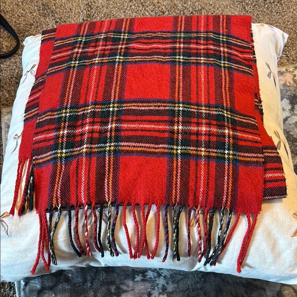 Christian Dior Monsieur Cashmair plaid scarf amazing vintage condition